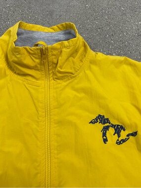 Vintage 90s Michigan Great Lakes Momentum Fleece-lined Rainy Day Coat size Small